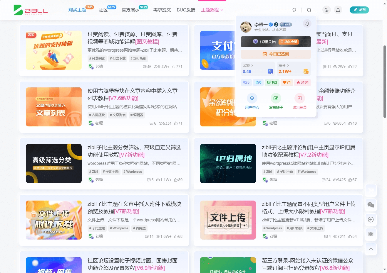 子比主题美化 – 子比主题拟态CSS|七九网单